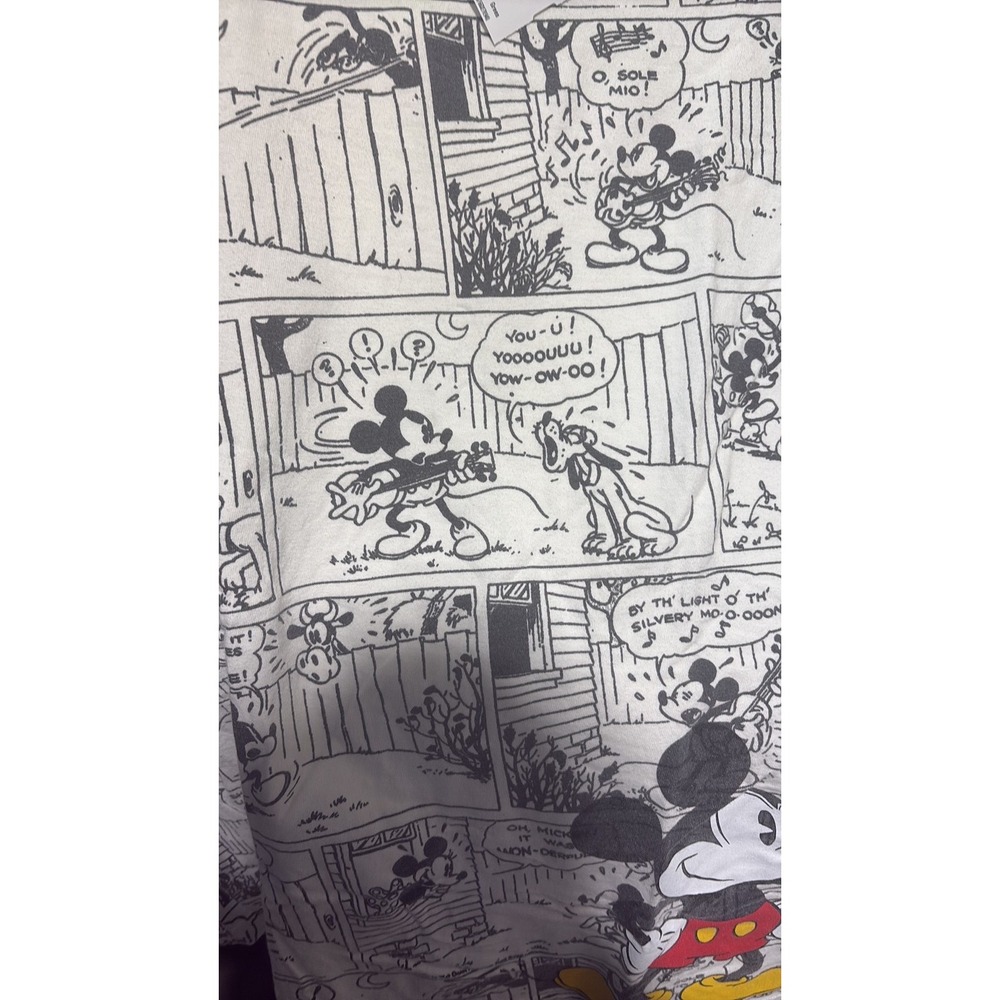 Vintage Mickey Mouse Comic Strip All-Over Print T-Shirt